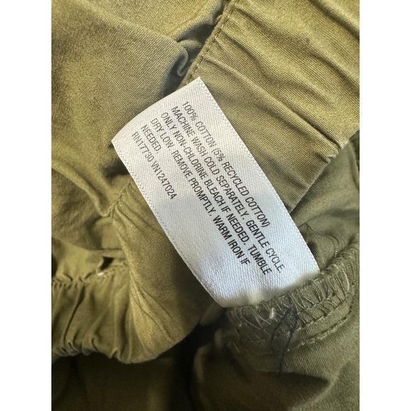 Future Collective Olive Green Cargo Capri Pants Size 2X Elastic Waist Drawstring - Picture 6 of 6